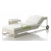 rattan wicker sun lounger